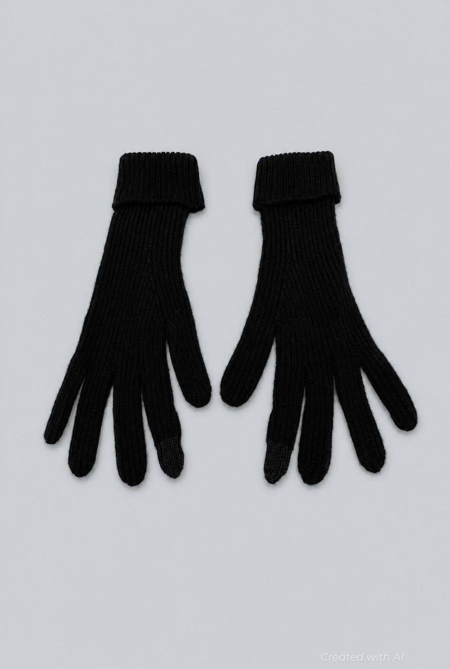 Ribbed Gloves - Black - Gloves