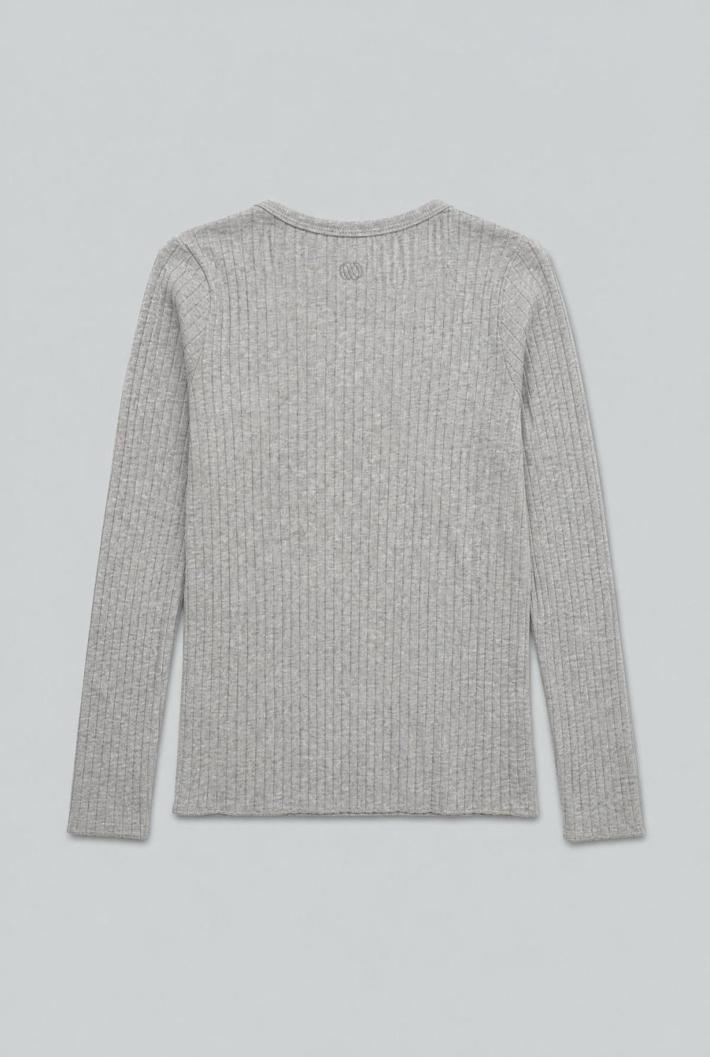 Ribbed Long Sleeve Tee - Heather Gray - T-shirt