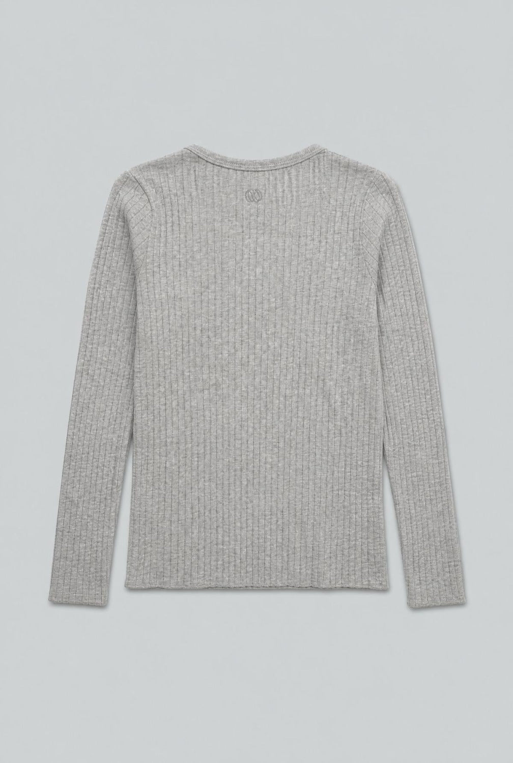 Ribbed Long Sleeve Tee - Heather Gray - T-shirt