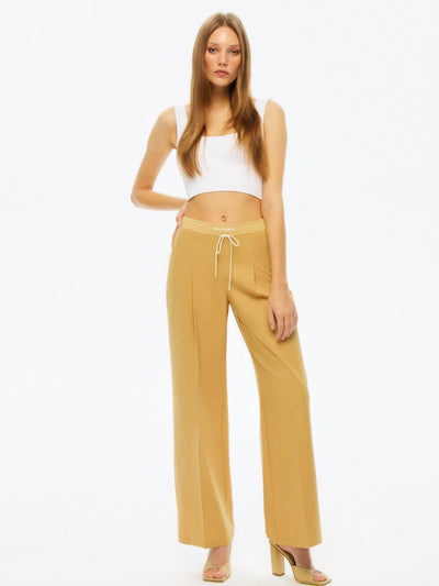 Ribbed Pants - Camel - Pants