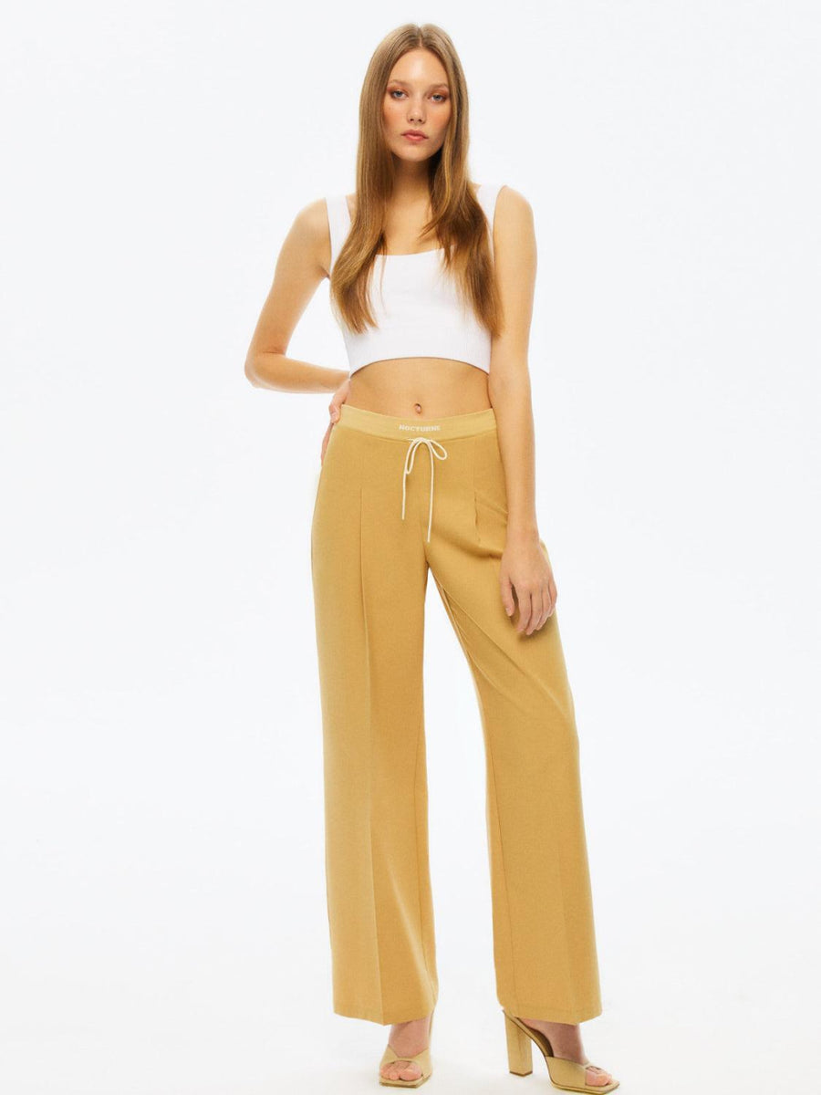 Ribbed Pants - Camel - Pants