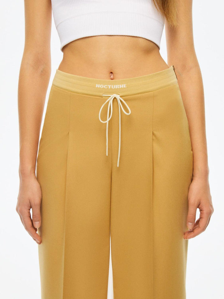 Ribbed Pants - Camel - Pants