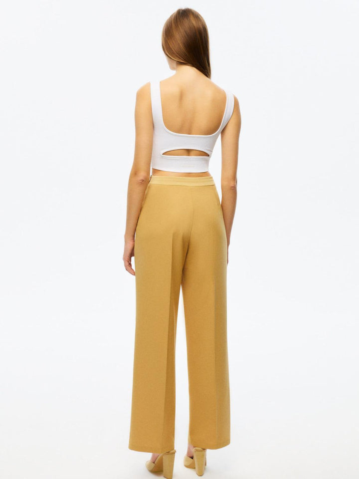 Ribbed Pants - Camel - Pants