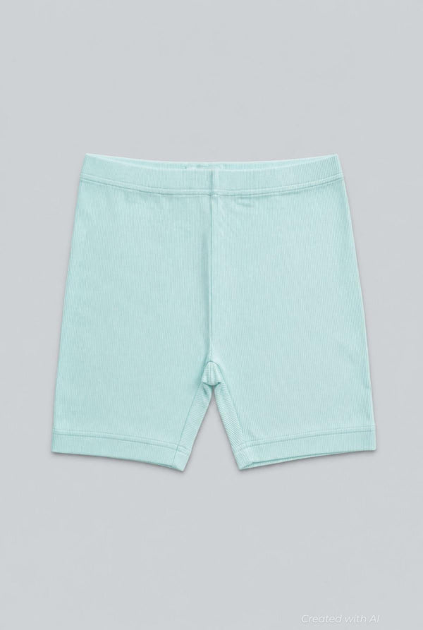 Ribbed Shorts - Mint - Shorts