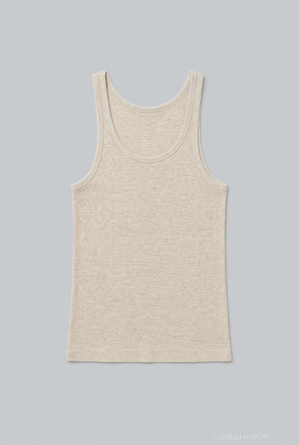 Ribbed Tank Top - Oatmeal - Tank Top