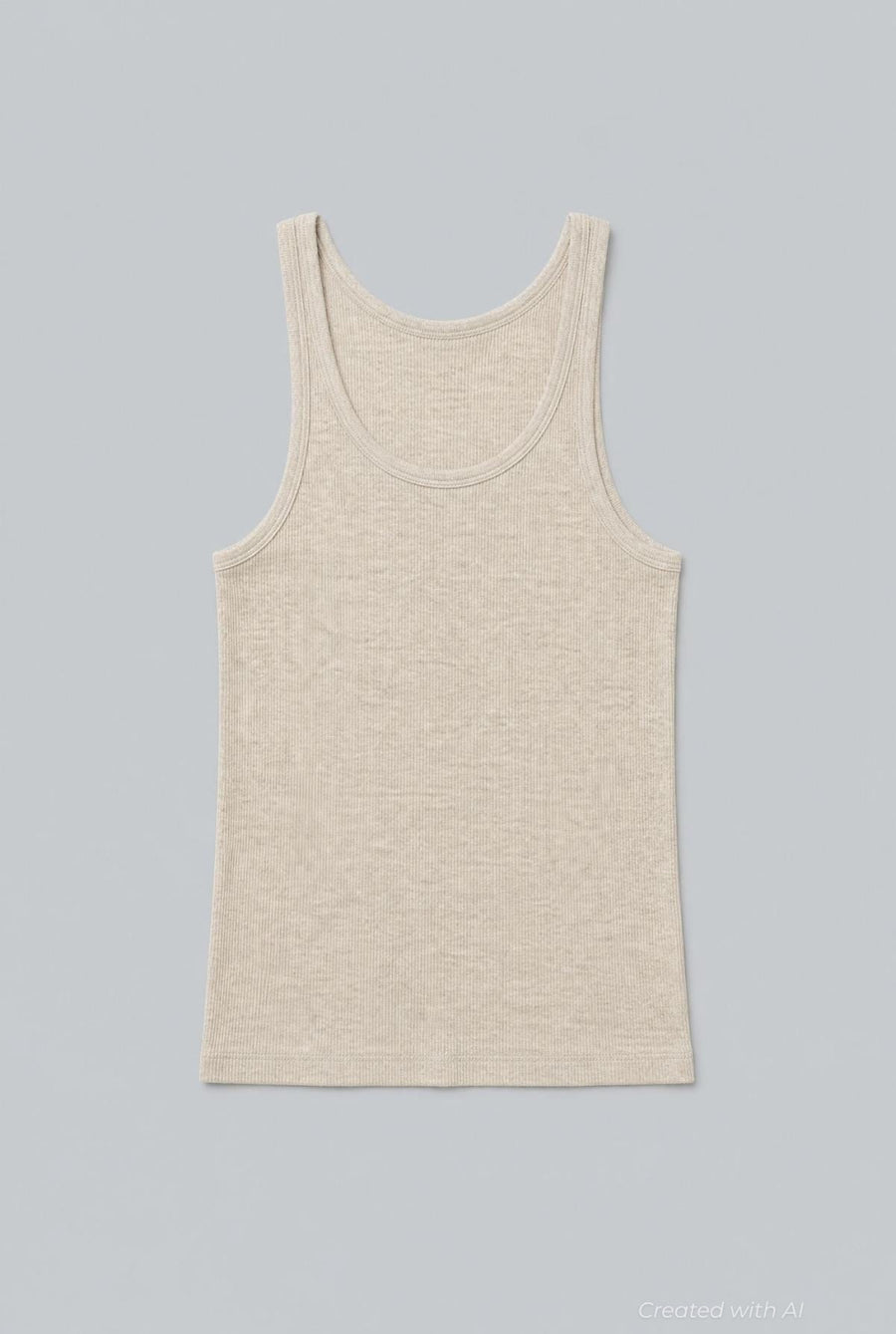 Ribbed Tank Top - Oatmeal - Tank Top
