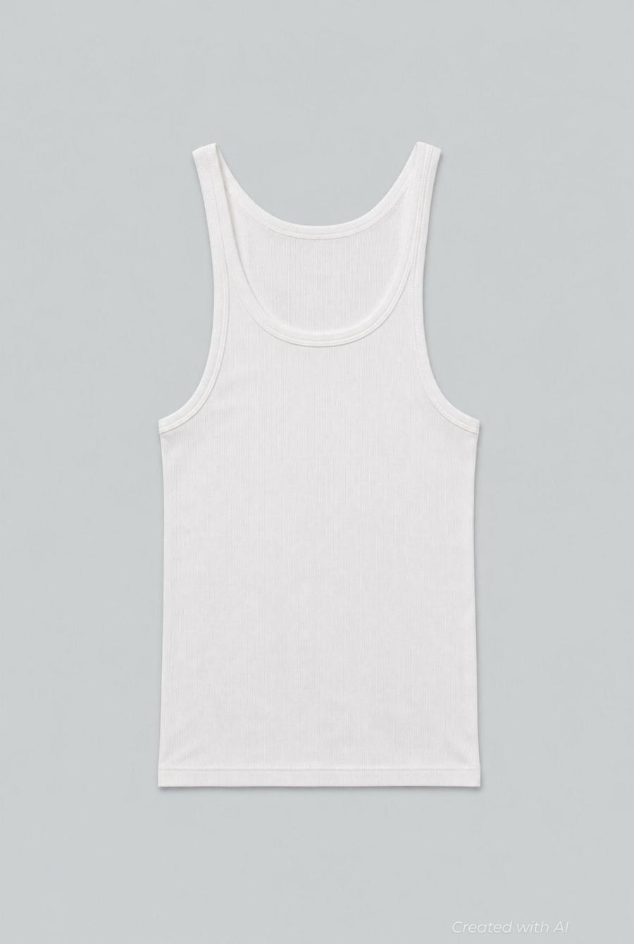 Ribbed Tank Top - White - Tank Top