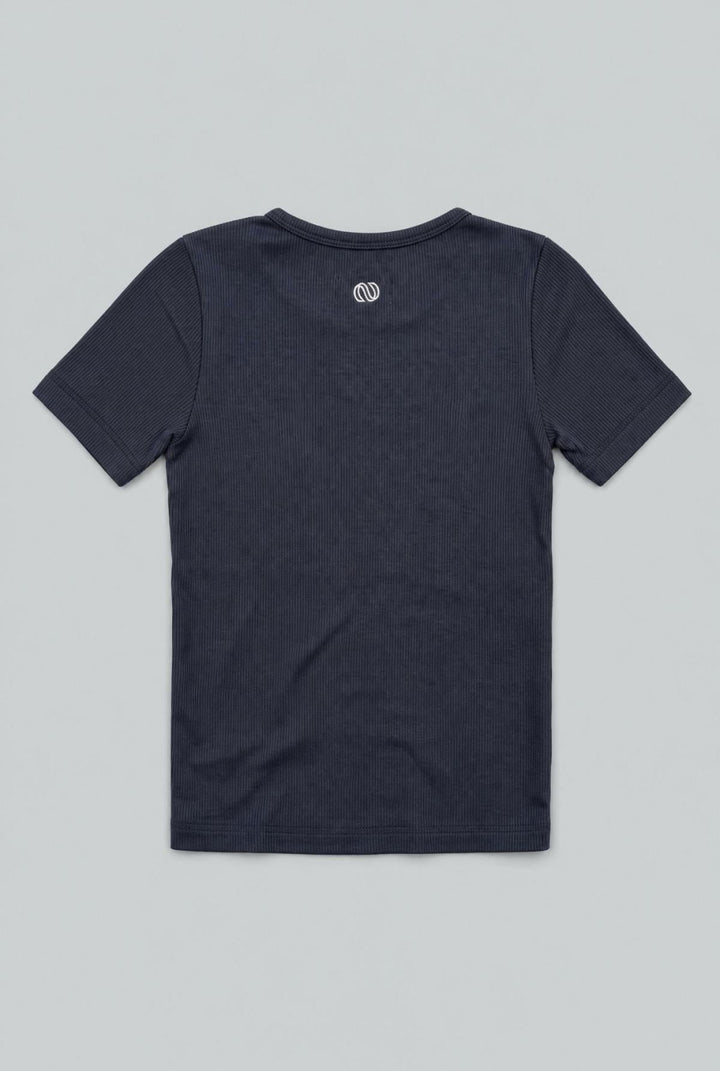 Ribbed Tee - Black - T-shirt