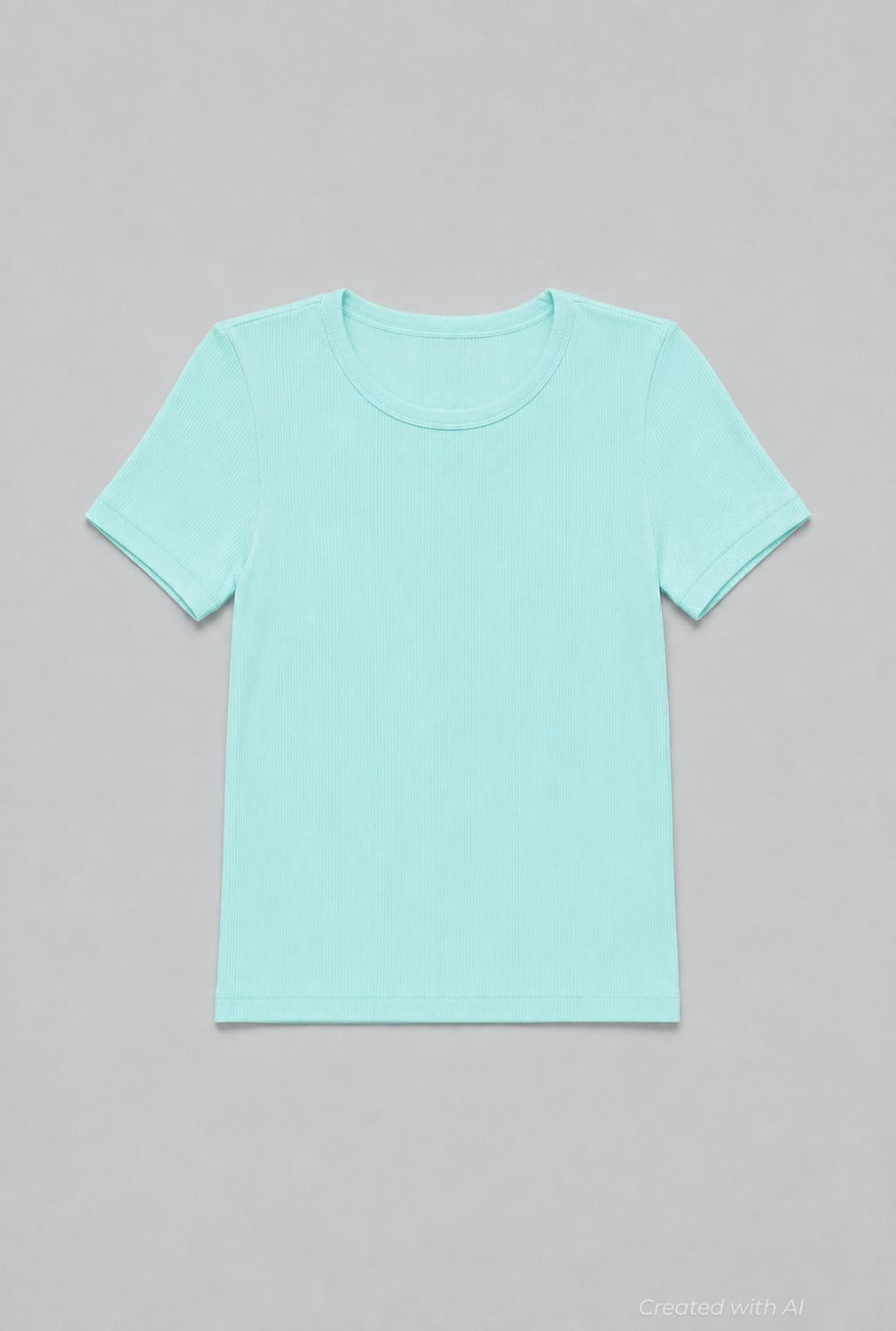 Ribbed Tee - Mint - T-shirt