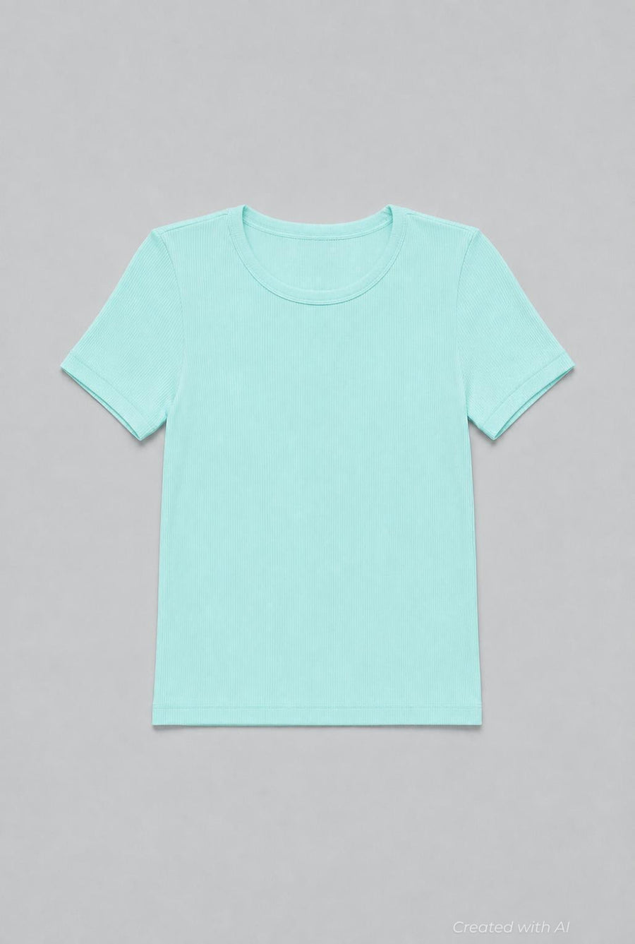 Ribbed Tee - Mint - T-shirt