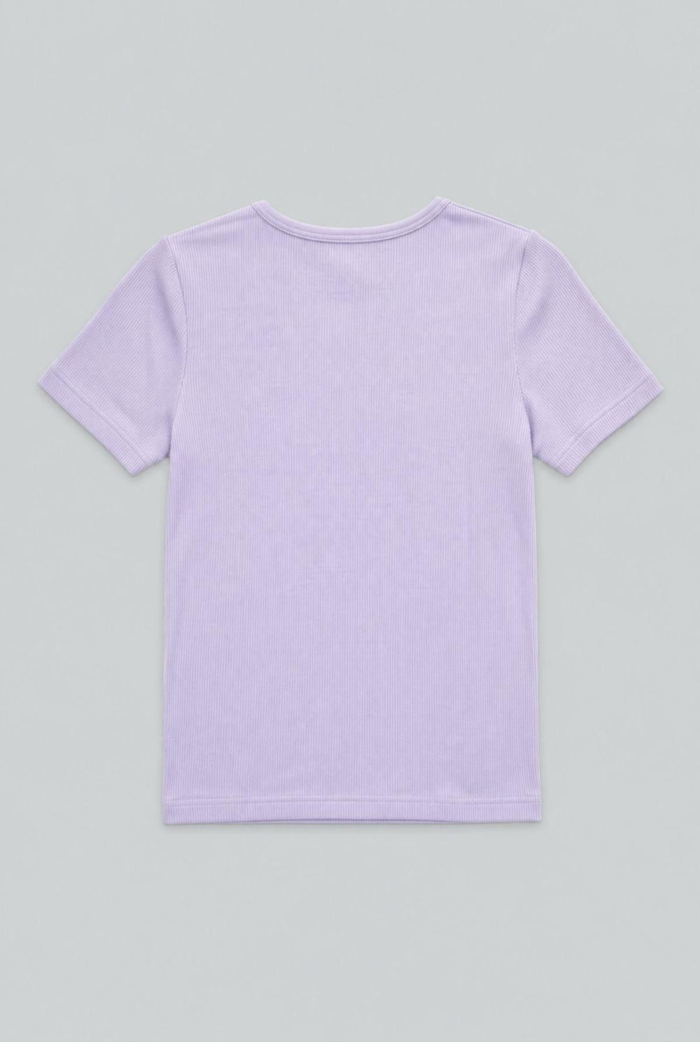 Ribbed Tee - Purple - T-shirt