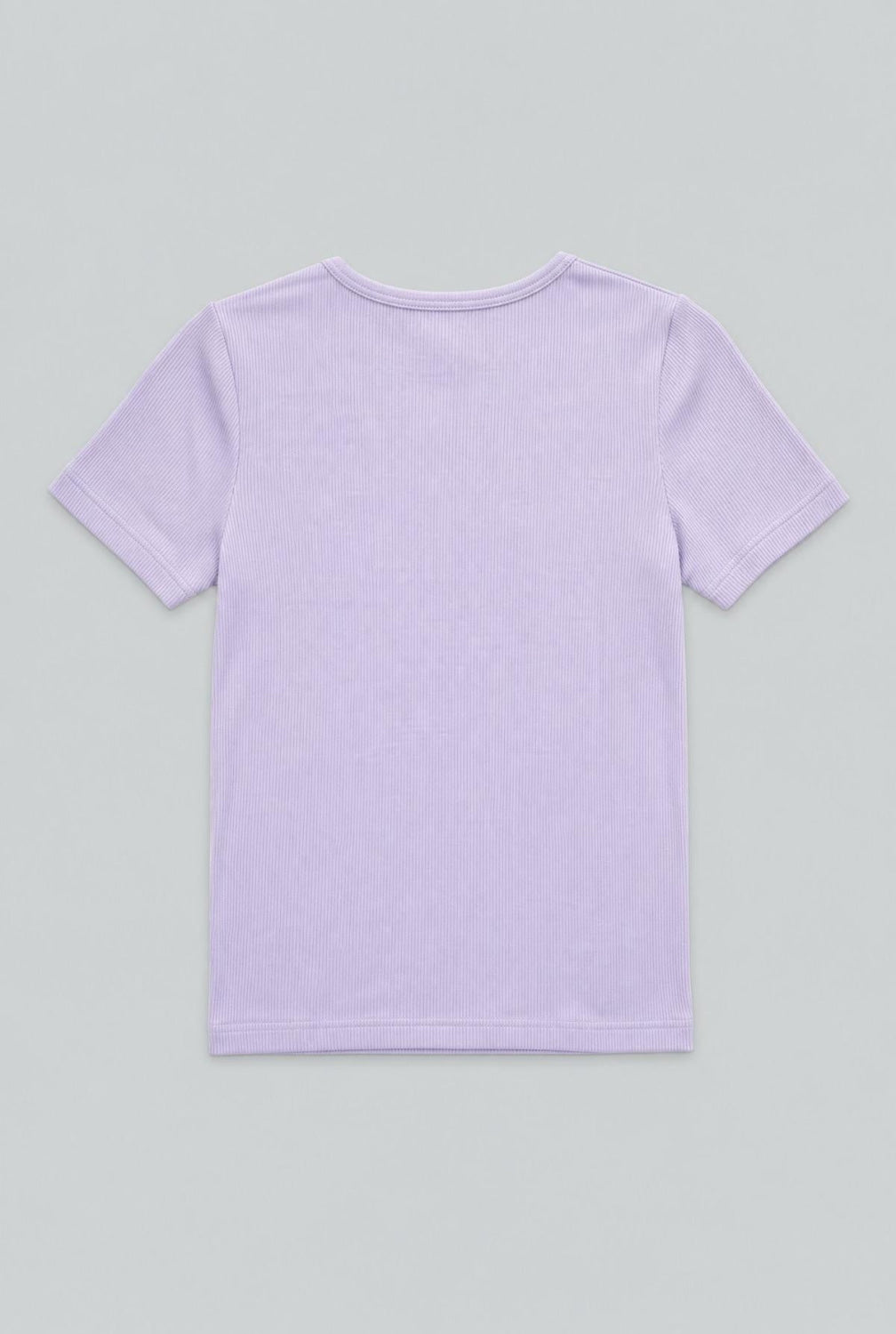 Ribbed Tee - Purple - T-shirt