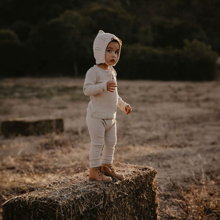 The Ribbed Legging - Antique Rose