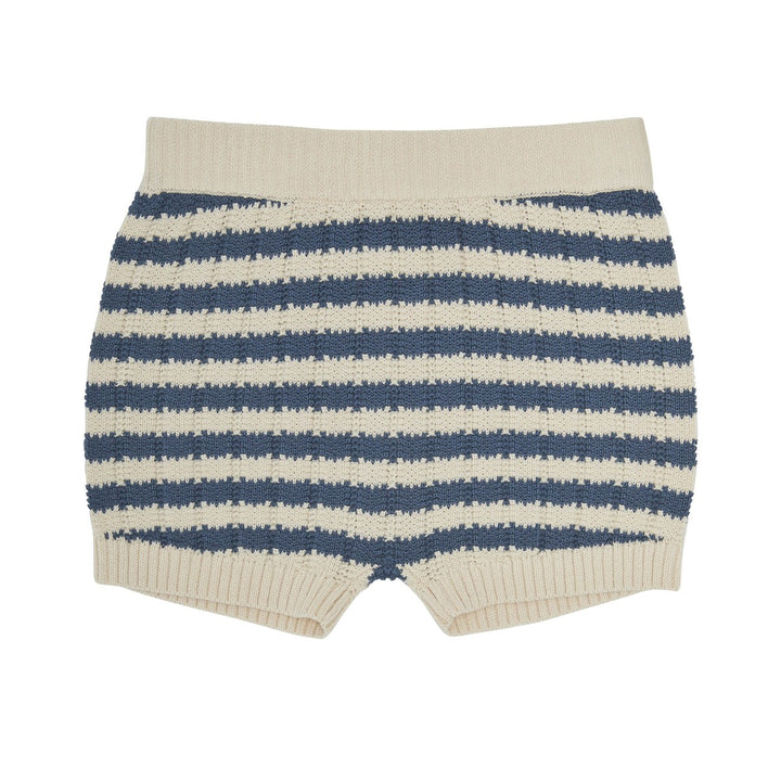 Baby Rib Bloomers - Ecru/Indigo