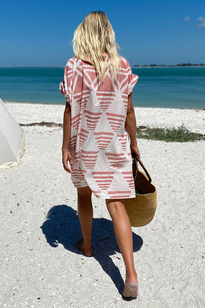 Rise Caftan - Muted Clay Linen Organic - One Size - Cover-up