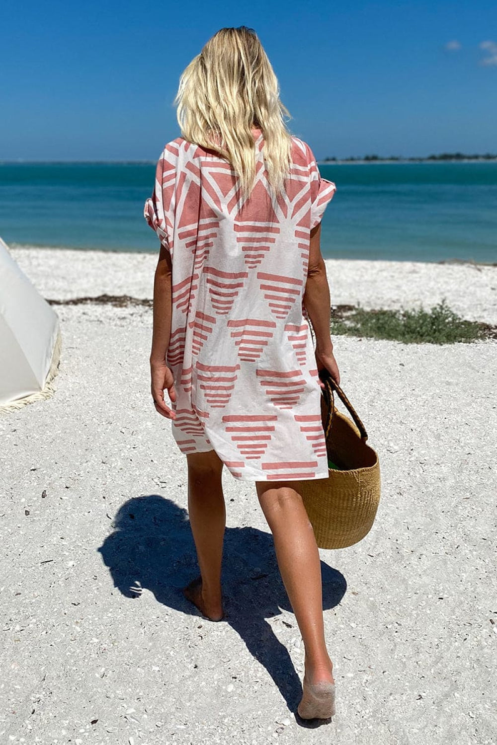 Rise Caftan - Muted Clay Linen Organic - One Size - Cover-up