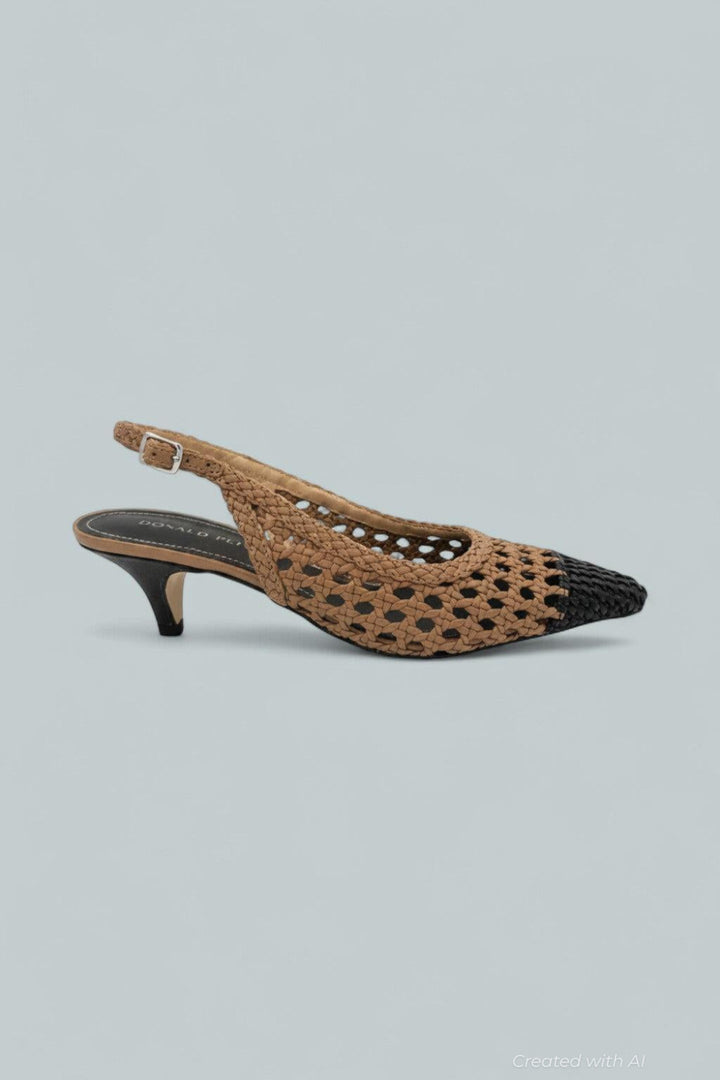 Risha Leather Slingback Pumps - Tobacco - 7.5 - Slingback