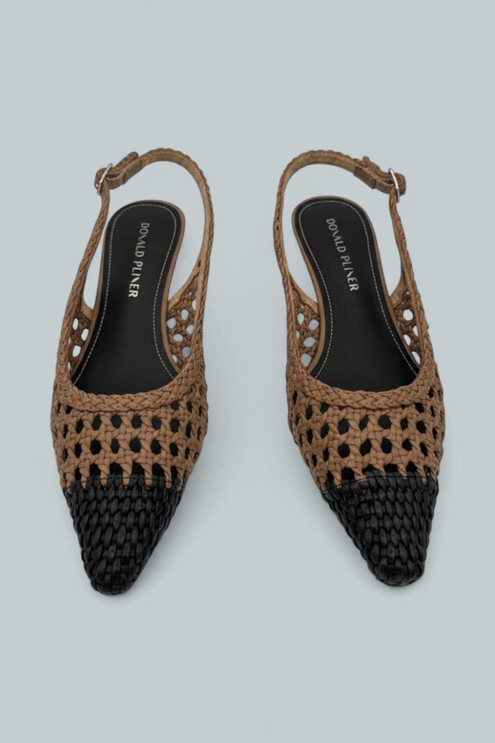 Risha Leather Slingback Pumps - Tobacco - 7.5 - Slingback