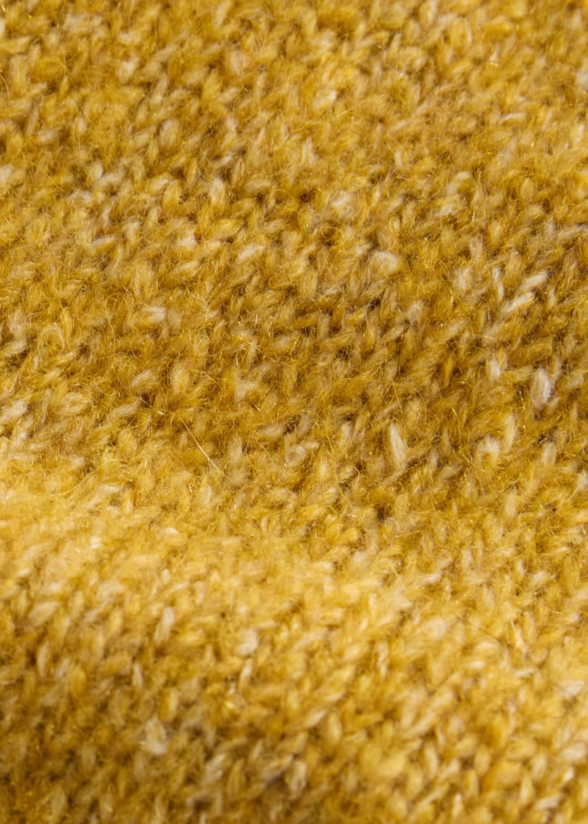 Alpaca Blend Crewneck Pullover - Gold