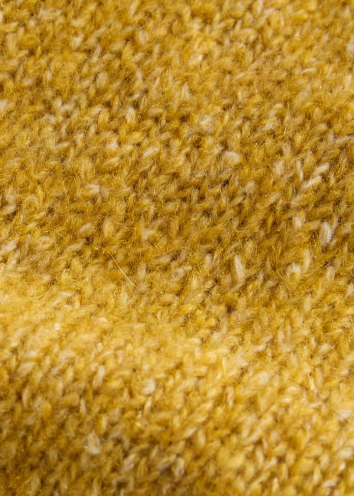 Alpaca Blend Crewneck Pullover - Gold