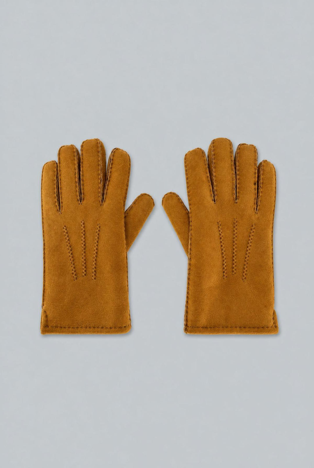 Suede Saddle Stitch Glove - Gold
