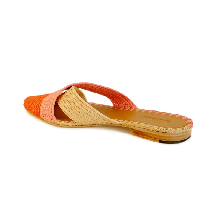 Venus Raffia Mule Rose