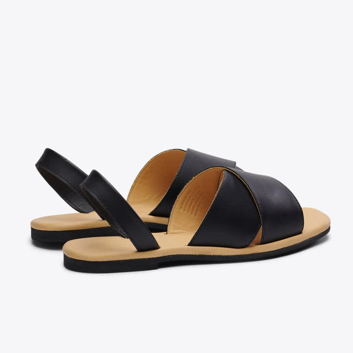 All-Day Cross Strap Sandal - Black