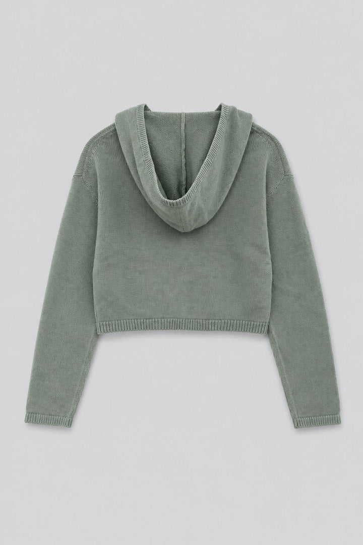 Cashmere Blend Hoodie - Sage
