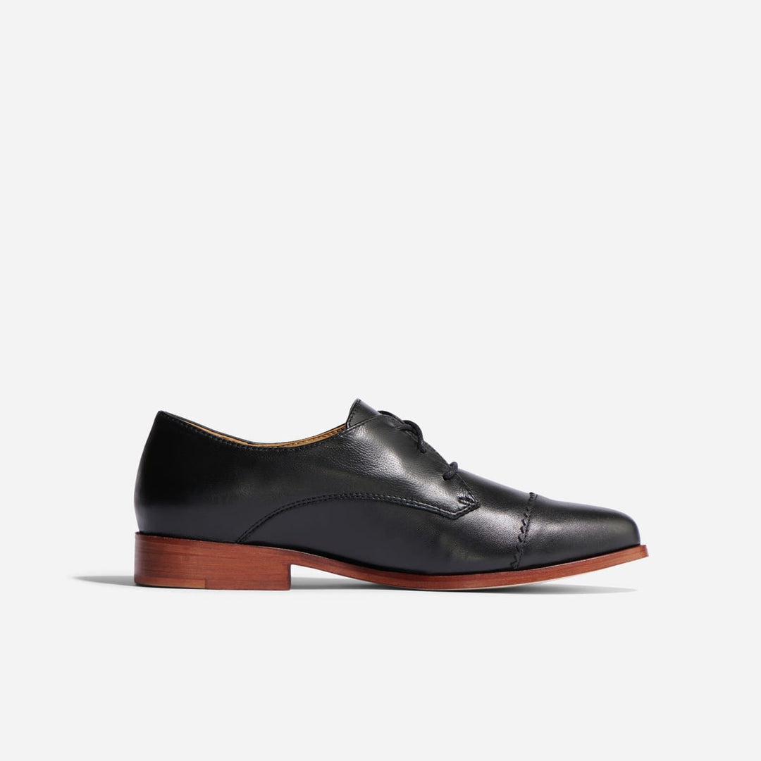 Emilia Cap Toe Oxford - Black