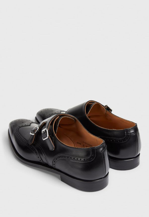 Hawthorne Leather Double Monk Strap - Black - Dress Shoe