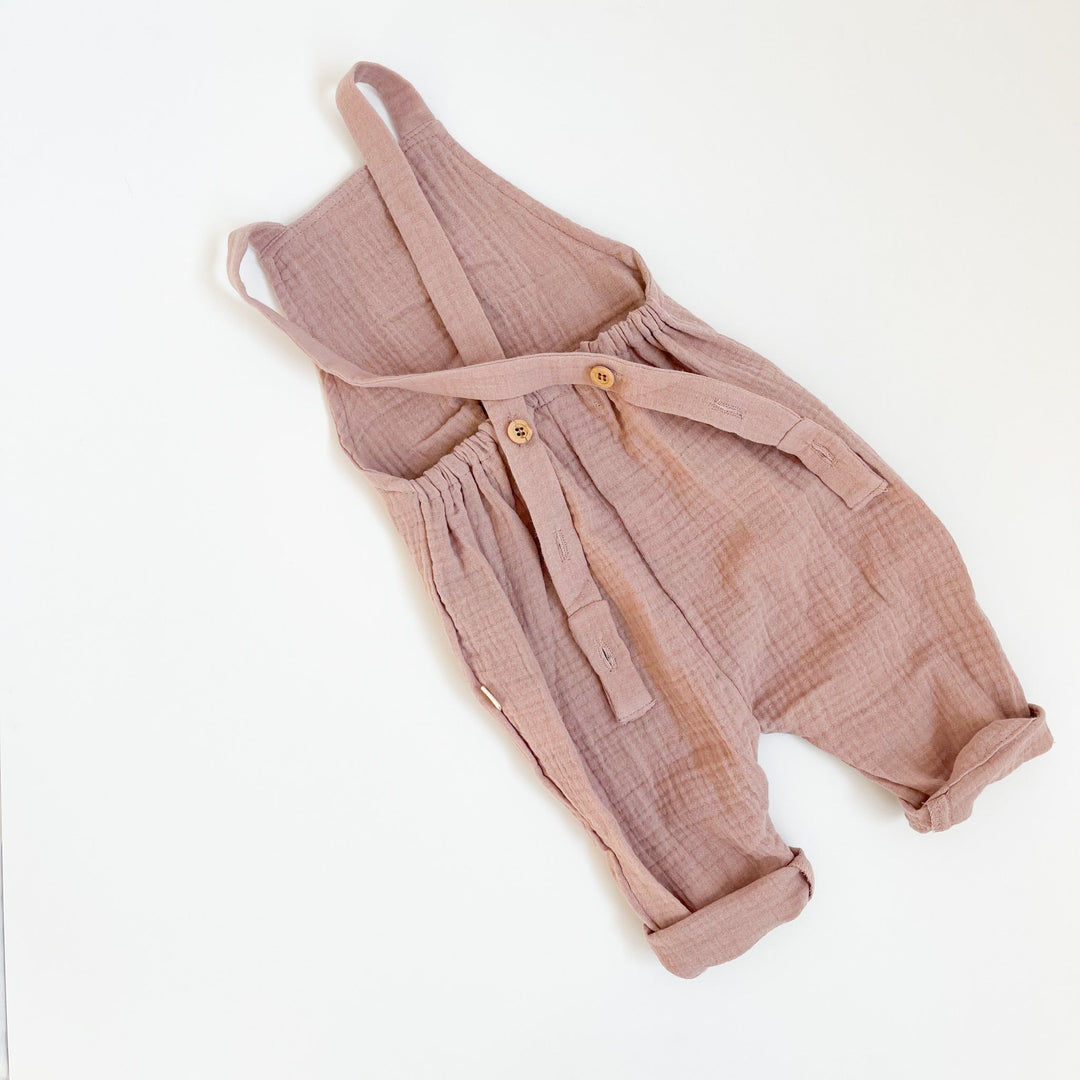 Cross Back Overall - Blush