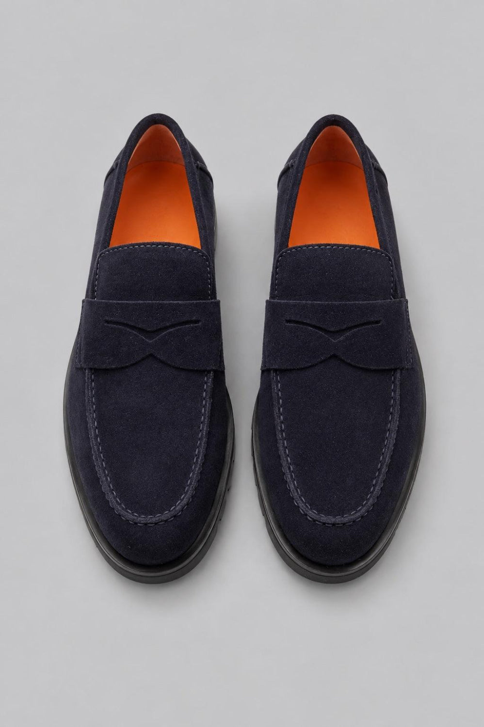 Rock Suede Penny Loafers - Blue - US M 10.5 - Loafers