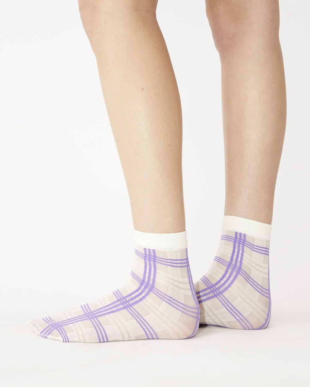 Rodebjer Colab Check Socks - Pearl - OS - Socks