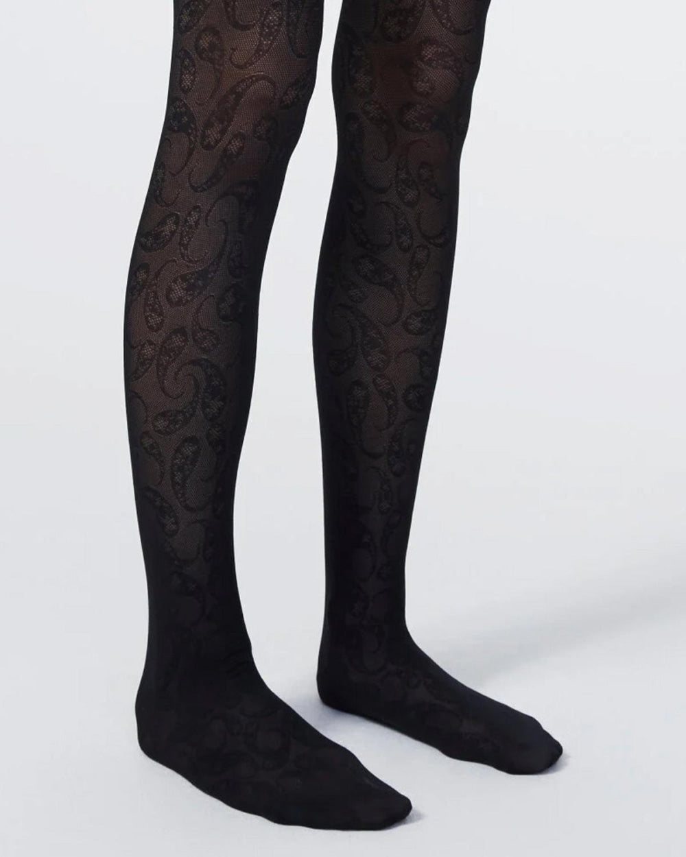 Rodebjer Colab Paisley Tights - Black - Tights