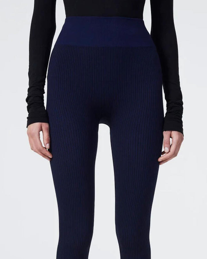 Rodebjer Colab Ria RIb Leggings - Navy - Leggings
