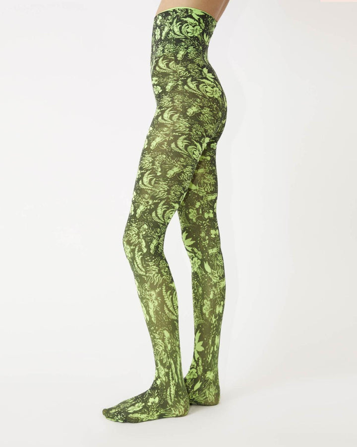 Rodebjer Colab Vegetal Tights - Techno Green - Tights