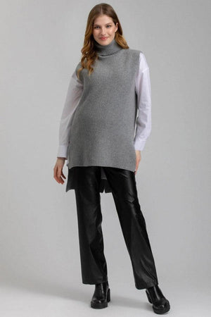 ROMEO Maternity Pants In Vegan Leather - Black - Pants