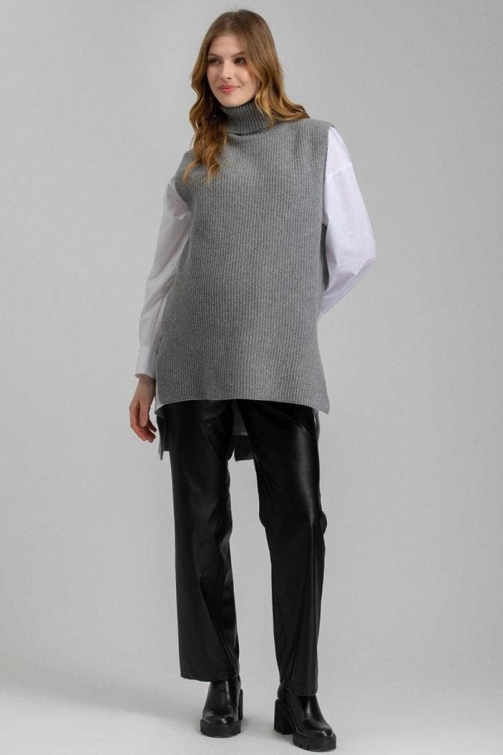 ROMEO Maternity Pants In Vegan Leather - Black - Pants