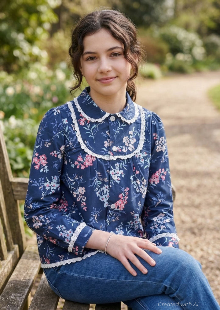 Rose Frill Blouse - 14y - Blouse
