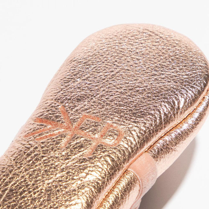 Rose Gold Ballet Slipper Baby Shoe - ’Flats - Baby Kids Adult All’