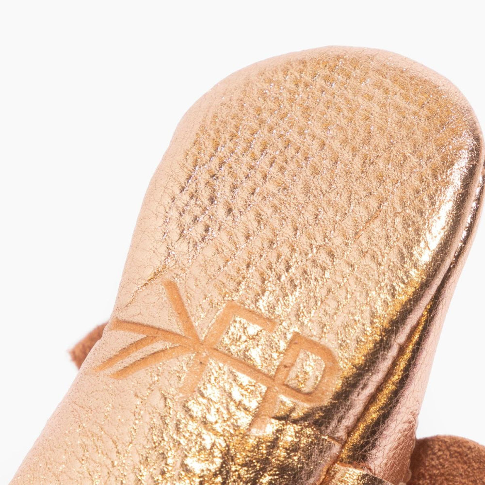 Rose Gold Knotted Bow Baby Shoe - ’Flats - Baby Kids Adult All’