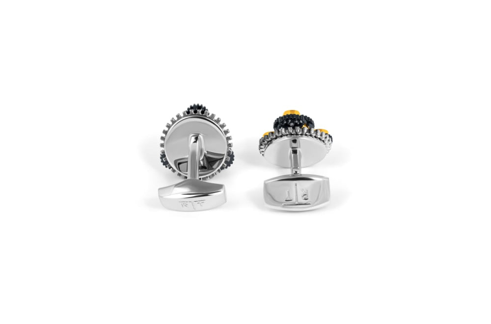 Rotondo Diablo Gear Cufflinks - Silver - One Size - Cufflinks