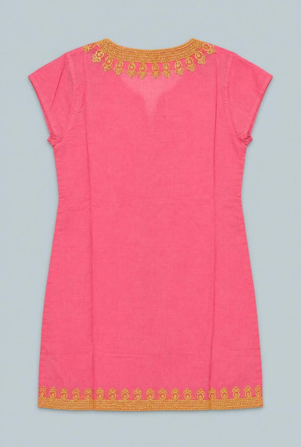 Rowena Tunic - Pink/Gold - S - Tunic