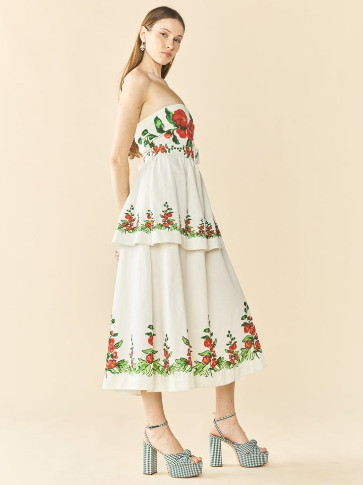 Daisy Dress x Larsen McDowell - White Larsen Watercolor