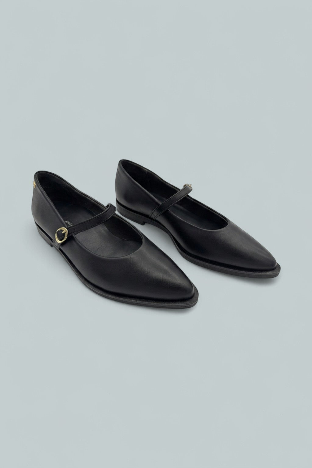 Carla Mary Jane Flats - Black Soft Nappa