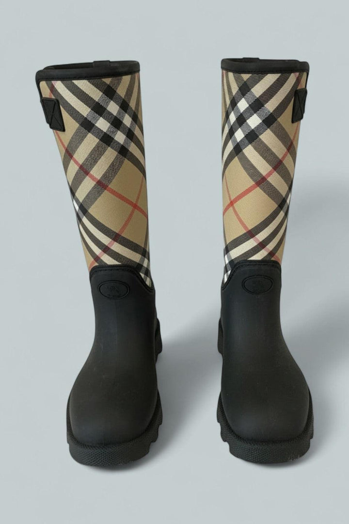 Rubber Marsh Stamp High Boots - Black - 37 - Boots