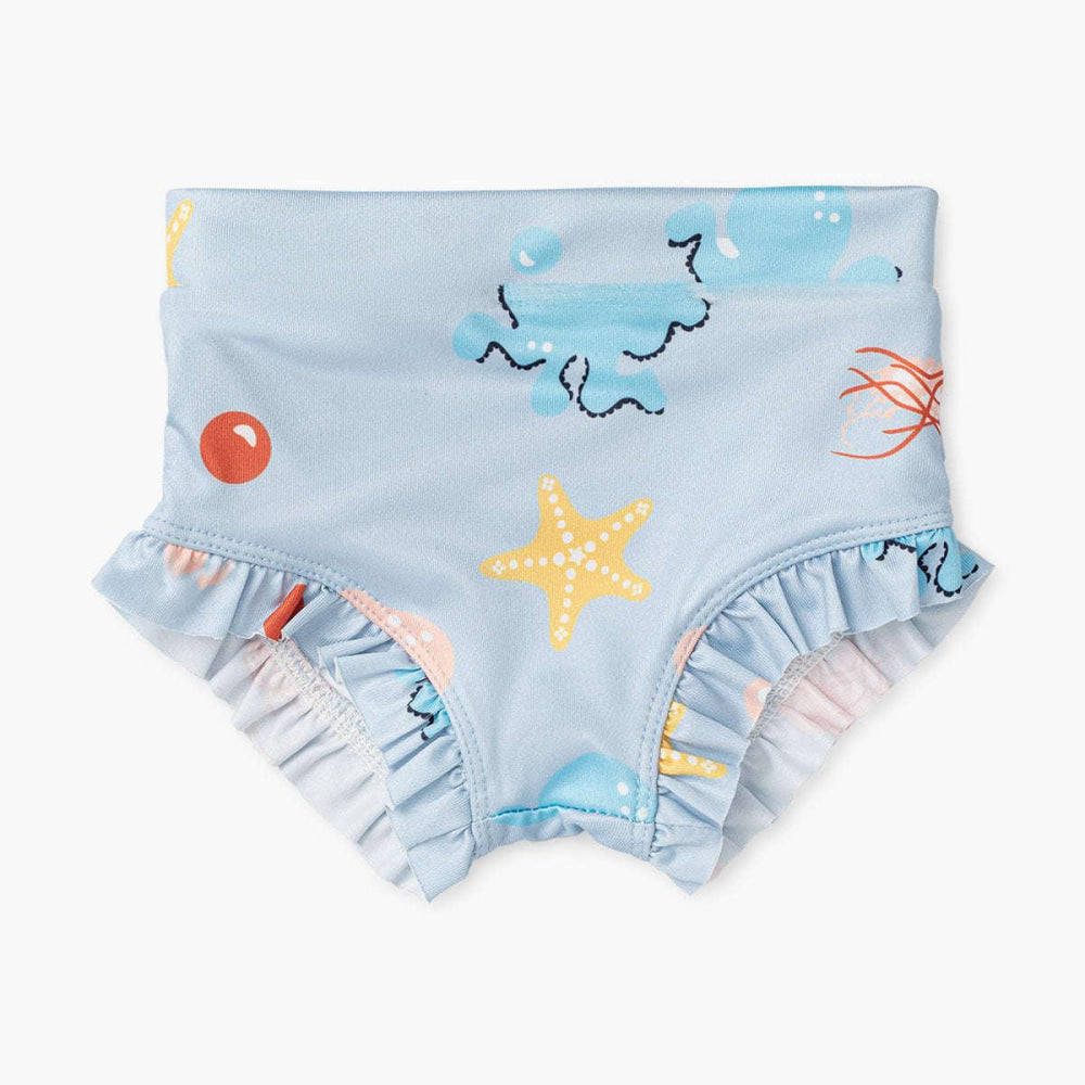 Ruffle Bottoms - Under the Sea on Light Blue - 3-6m - Bikini Bottom