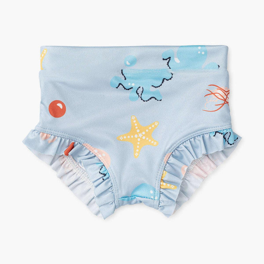 Ruffle Bottoms - Under the Sea on Light Blue - 3-6m - Bikini Bottom