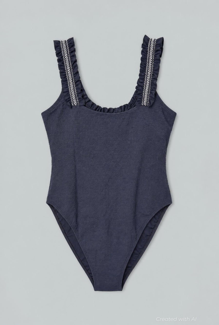 Ruffle Cut Out One Piece - Black - One Piece Swim