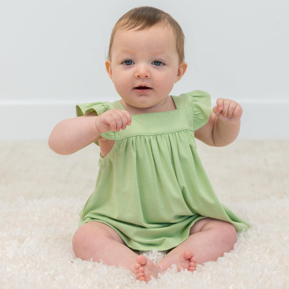 Ruffle Dress & Bloomer - Sage - Dresses